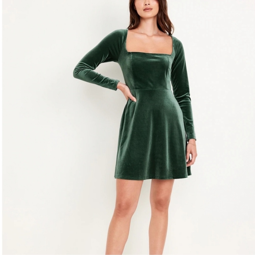 Fit & Flare Velvet Mini Dress